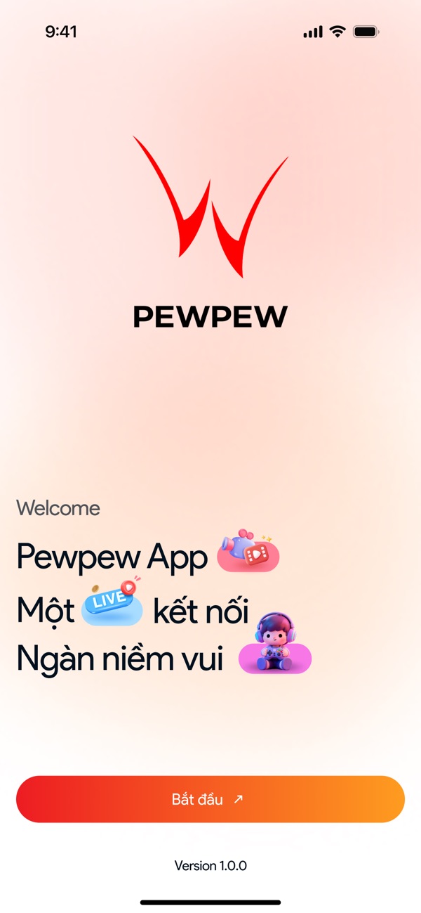 PewPew App: màn chào Một chạm kết nối - Ngàn niềm vui